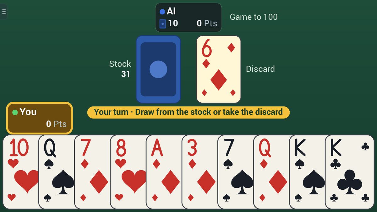 Gin rummy no Jambolaya