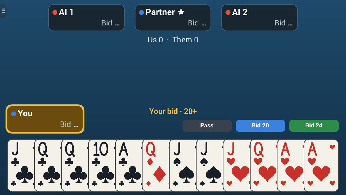 Pinochle dans Jambolaya